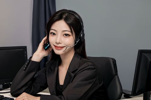 电脑女性客服人物肖像摄影图 摄影图 下载至来源处