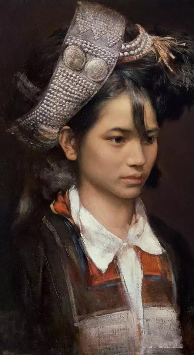 张利人物肖像油画作品欣赏