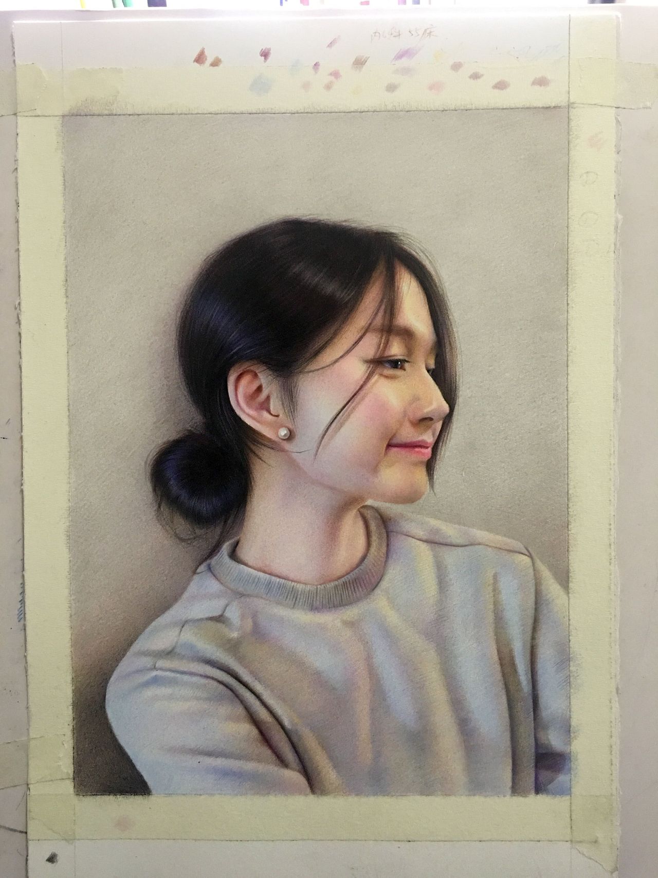 彩铅人物肖像绘制过程详解